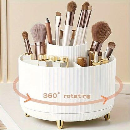 GlamSpin – 360° Rotating Makeup & Desk Organiser with 5 Compartments