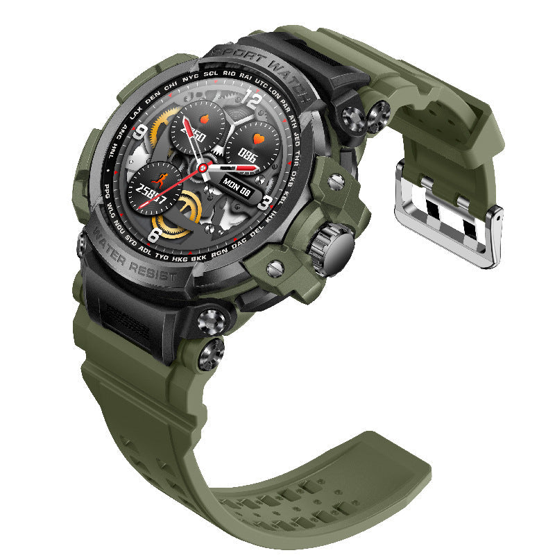 Ahede Indestructible Outdoor Sports Smartwatch With Heart Rate, Blood Oxygen, Call Reminder