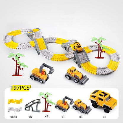 SpeedFlex Track – Flexible Glow-in-the-Dark Racing Track with LED Cars