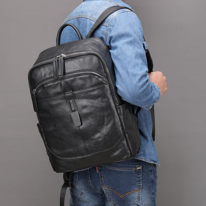 Prestige Voyager Leather Backpack – Fits Laptops Up to 15.6 Inches