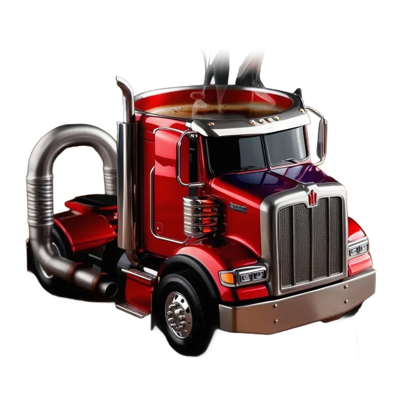 Luxury Ceramic Truck Coffee Mug – Handcrafted Driver Gift | 12–16oz in 6 Colours