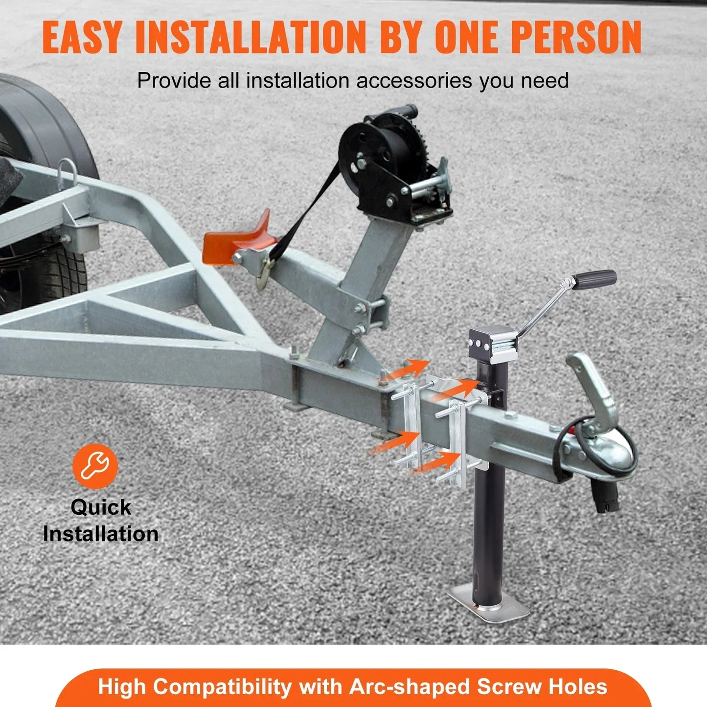Heavy-Duty A-Frame Trailer Jack with Drop Leg – 5000 lb Lifting Capacity