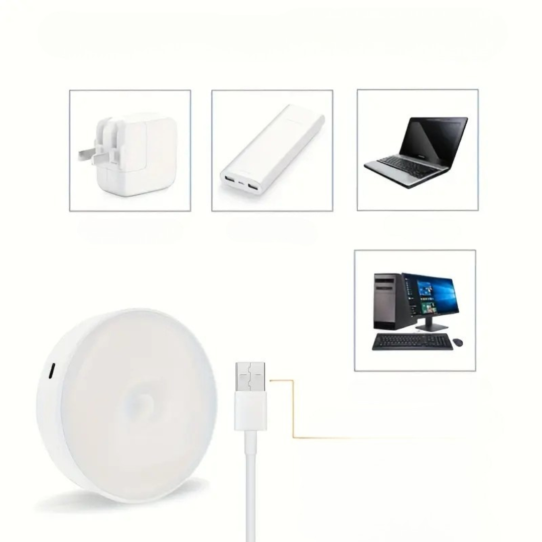 3-Pack LED Motion Sensor Night Lights – Rechargeable, Dimmable, Wireless & Magnetic