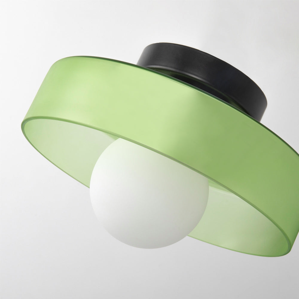 Modern Round Glass Ceiling Light – Elegant Flush Mount Fixture for Kitchen & Living Spaces