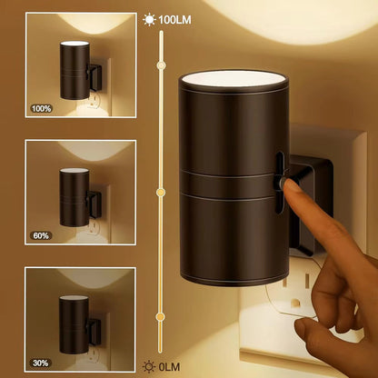 Luxury Plug-In Ambient Night Light – Dimmable LED Wall Light with Sensor (3000K Warm Glow)