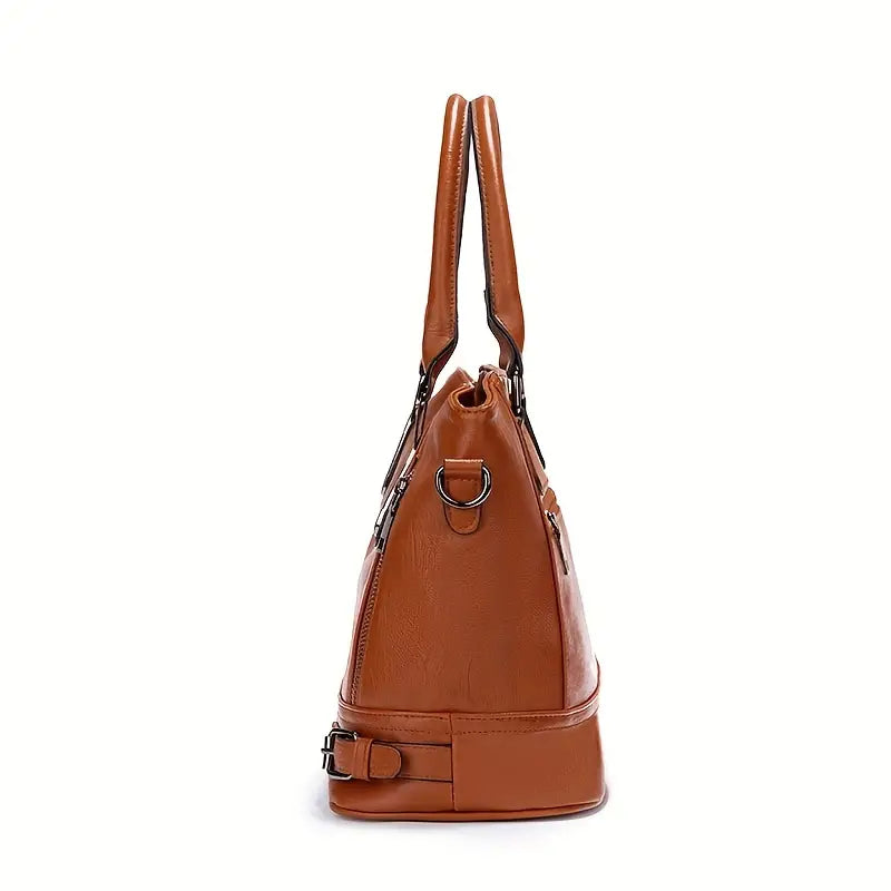 Sophie Vintage-Style PU Leather Crossbody Handbag – Elegant Classic Shoulder Bag for Women