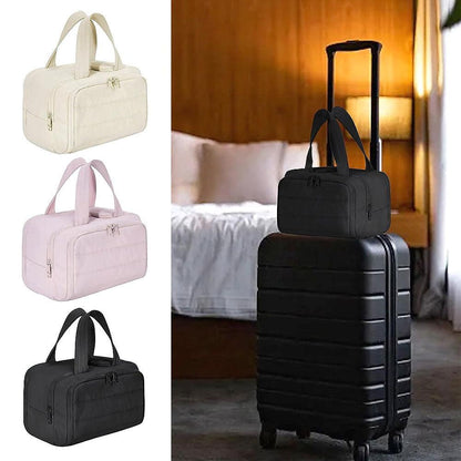 4-in-1 Puffy Toiletry Bag for Women – Large Travel Makeup & Skincare Organizer
