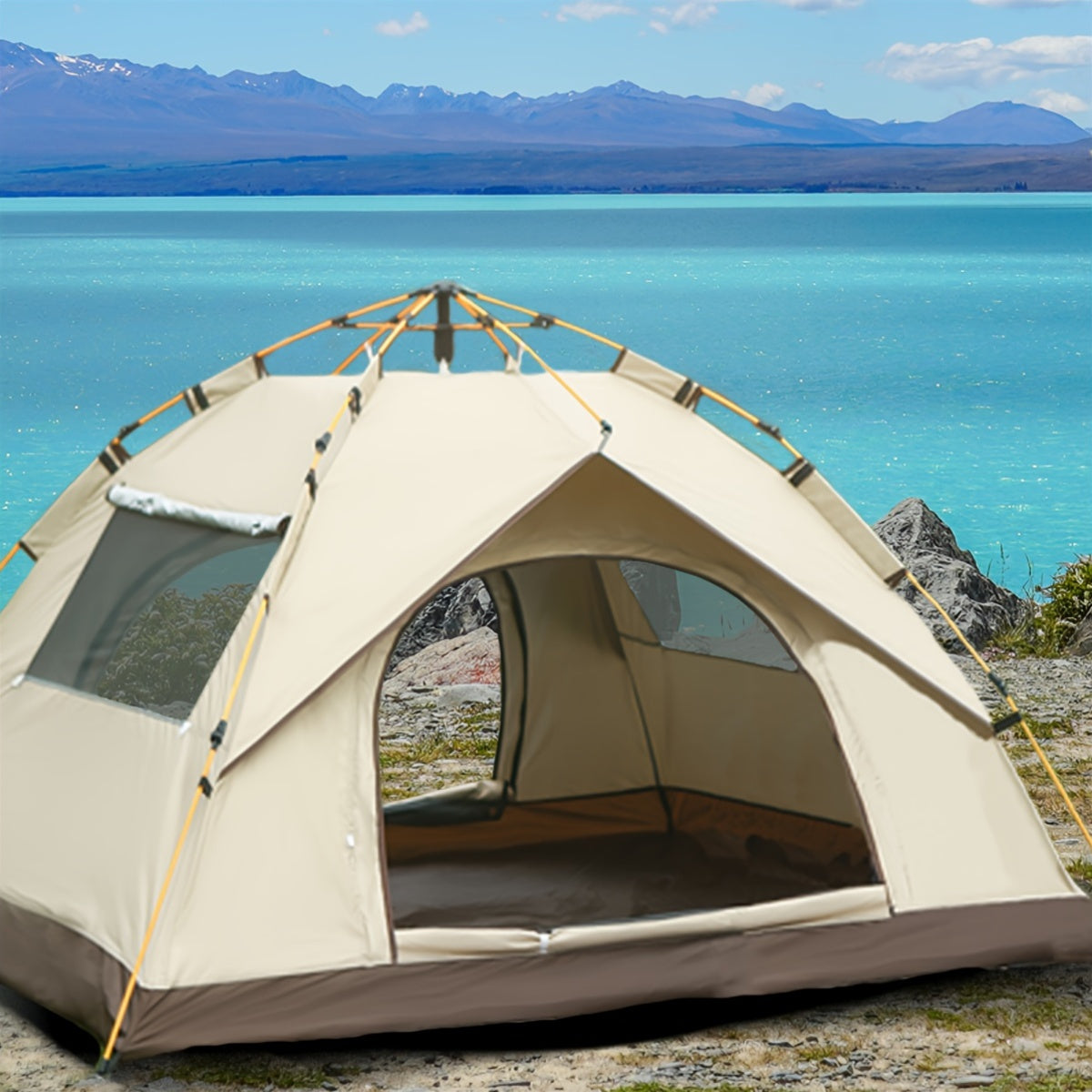 QuickCamp 4-Person Pop-Up Tent with UV Protection – Instant Setup Camping Shelter