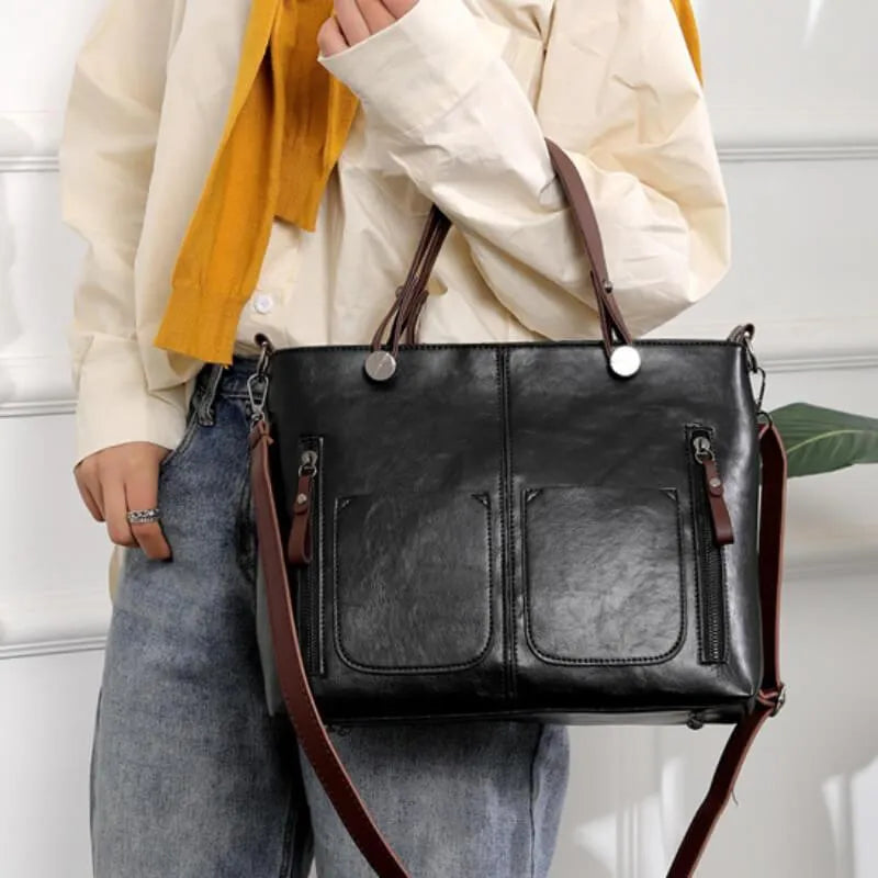 Elly – Women’s Vintage Leather Shoulder Bag | Handmade & Elegant Design