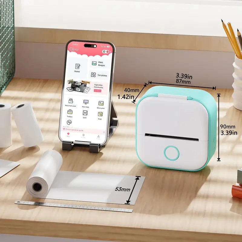 Mini Wireless Pocket Printer – Portable Bluetooth Thermal Printer for Photos, Labels & Notes