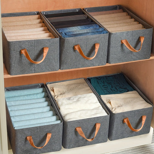 Foldable Storage Box for Clothes – Space-Saving Fabric Organizer for Wardrobe, Shelves & Under-Bed Use