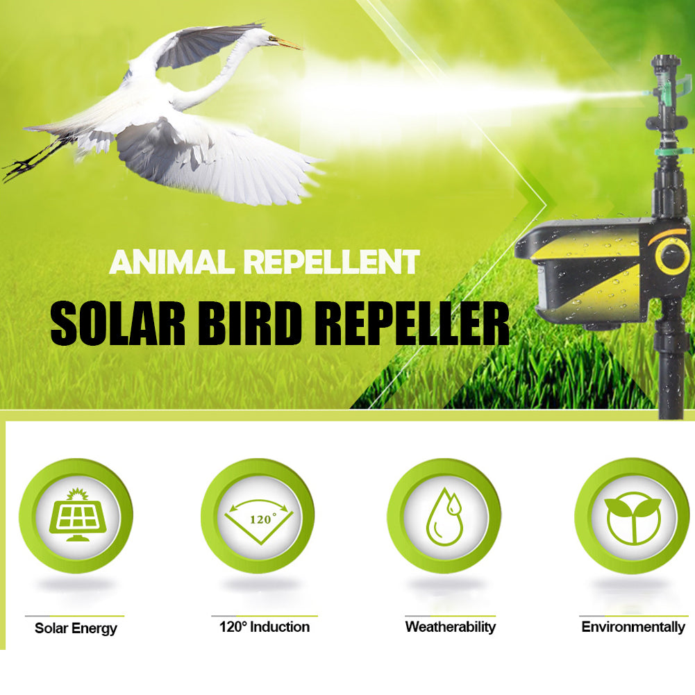 Solar Powered Motion Activated Sprinkler for Deer and Garden Pest Deterrent