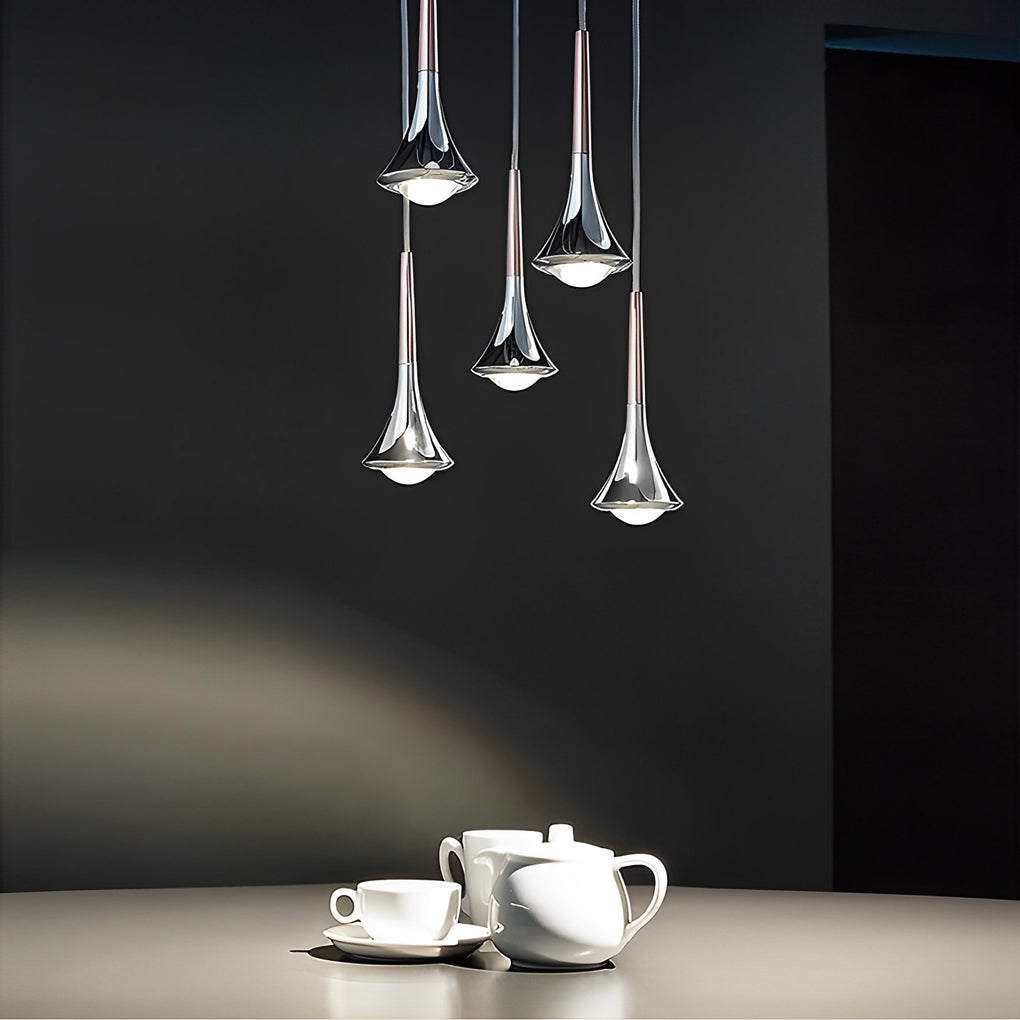 AquaLight – Scandinavian Teardrop Pendant Light | Modern LED Hanging Lamp in Black, Gold or Chrome