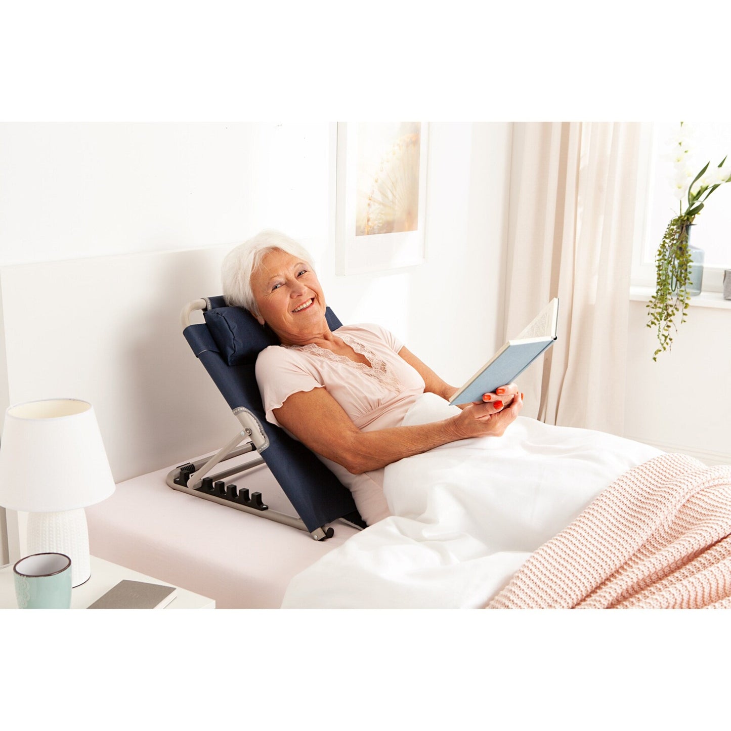 LumbarLux Adjustable Backrest – Customisable Comfortable Lumbar Support with Head Cushion