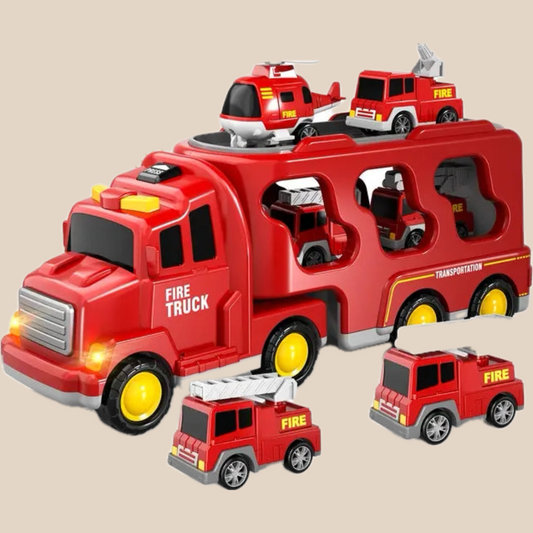 Double-Decker Toy Truck with Mini Cars & Music
