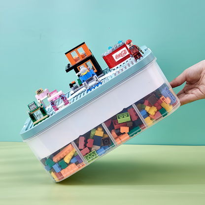 Stackable Storage Organizer Box with Lid – Multi-Layer Storage for Toys, Snacks & Everyday Essentials