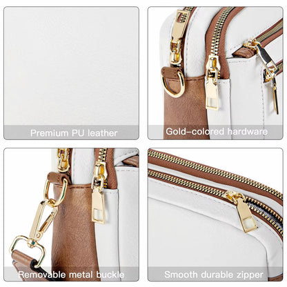 Evelien – Women’s Shoulder Bag with Adjustable Strap and Multi-Zip Compartments