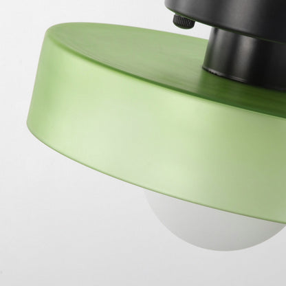 Modern Round Glass Ceiling Light – Elegant Flush Mount Fixture for Kitchen & Living Spaces