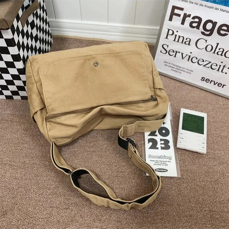 CrossStream – Stylish Canvas Messenger Shoulder Sling Bag for Everyday Use
