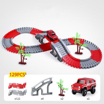 SpeedFlex Track – Flexible Glow-in-the-Dark Racing Track with LED Cars