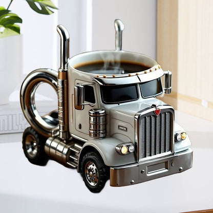 Luxury Ceramic Truck Coffee Mug – Handcrafted Driver Gift | 12–16oz in 6 Colours