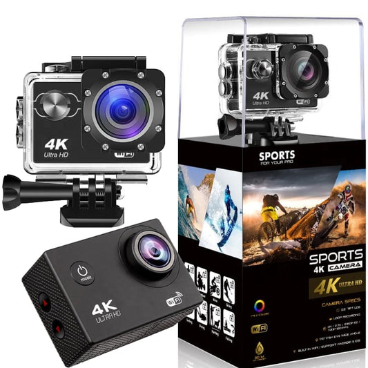 4K Ultra HD Action Camera | Waterproof, WiFi-Enabled, 12MP