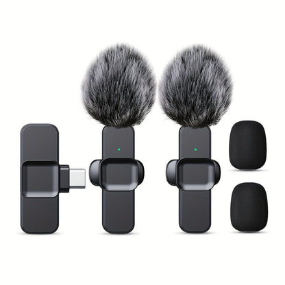 Wireless Lavalier Microphone for Smartphone & Laptop – Clip-On Mic for Vlogging, Streaming & Interviews