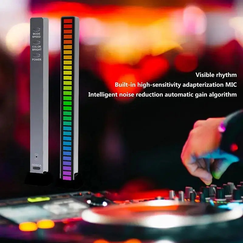 Smart Sound-Activated RGB Light Bar | Music Sync LED Ambient Lighting