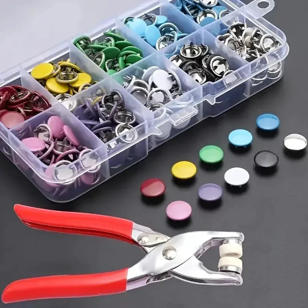 SnapPliers Snap Fastener Pliers – Precision Tool for Easy Button Attachment on Fabric, Leather & DIY Projects