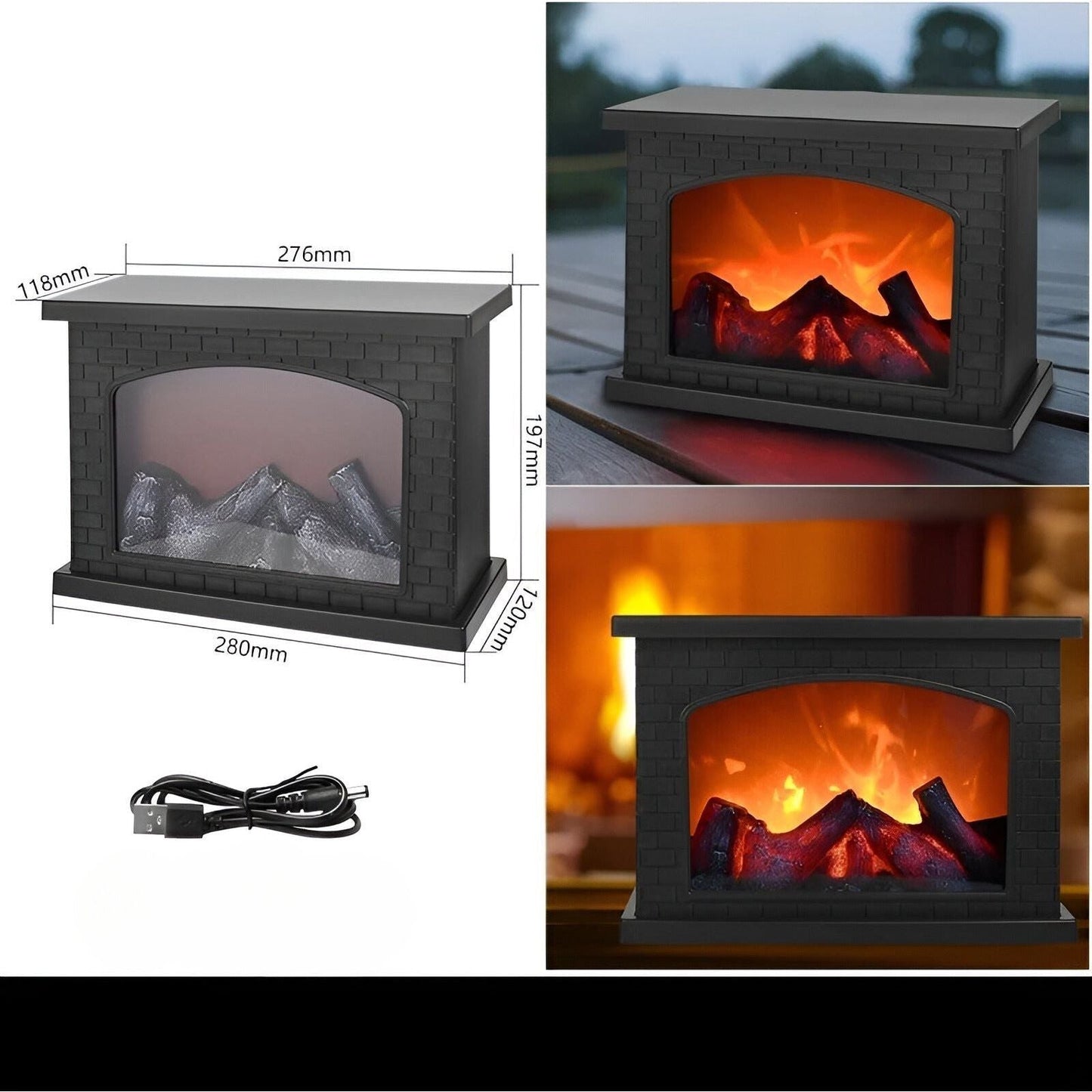 RadiantFlame LED Lantern – Realistic Flame Table Lamp for Cosy Ambient Lighting