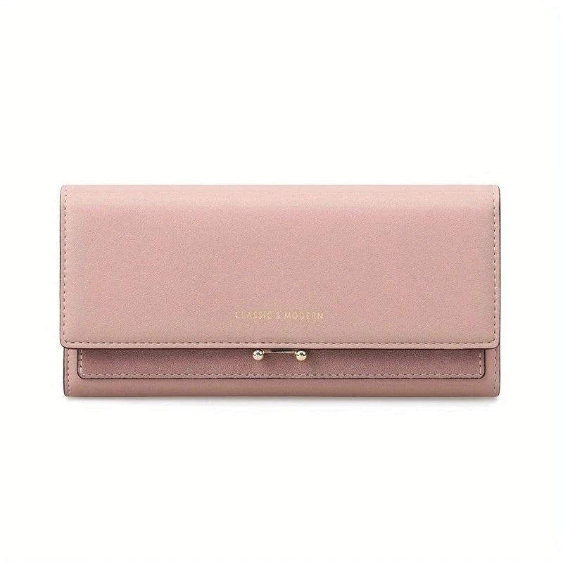 Women's Luxury Long Wallet – Elegant Clutch Purse with Card & Phone Holder