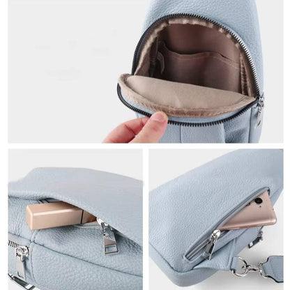 Lily Geometric Strap Leather Crossbody Sling Bag – Stylish Compact Shoulder Bag for Women