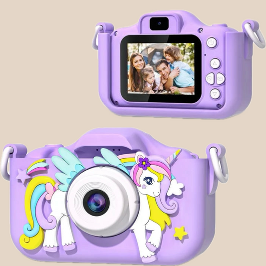 Unicorn Kids Camera with 32GB SD Card & Accessories