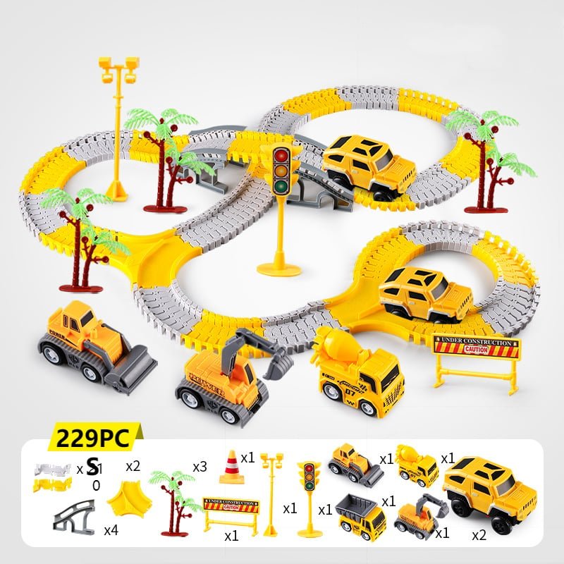 SpeedFlex Track – Flexible Glow-in-the-Dark Racing Track with LED Cars