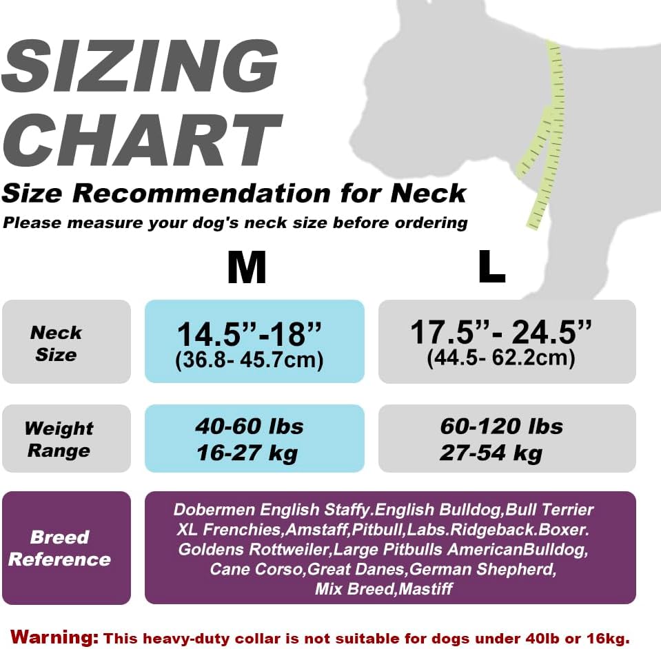 PowerGrip Tactical Dog Collar with Handle – Heavy Duty Military-Grade Collar for Large and Strong Dogs