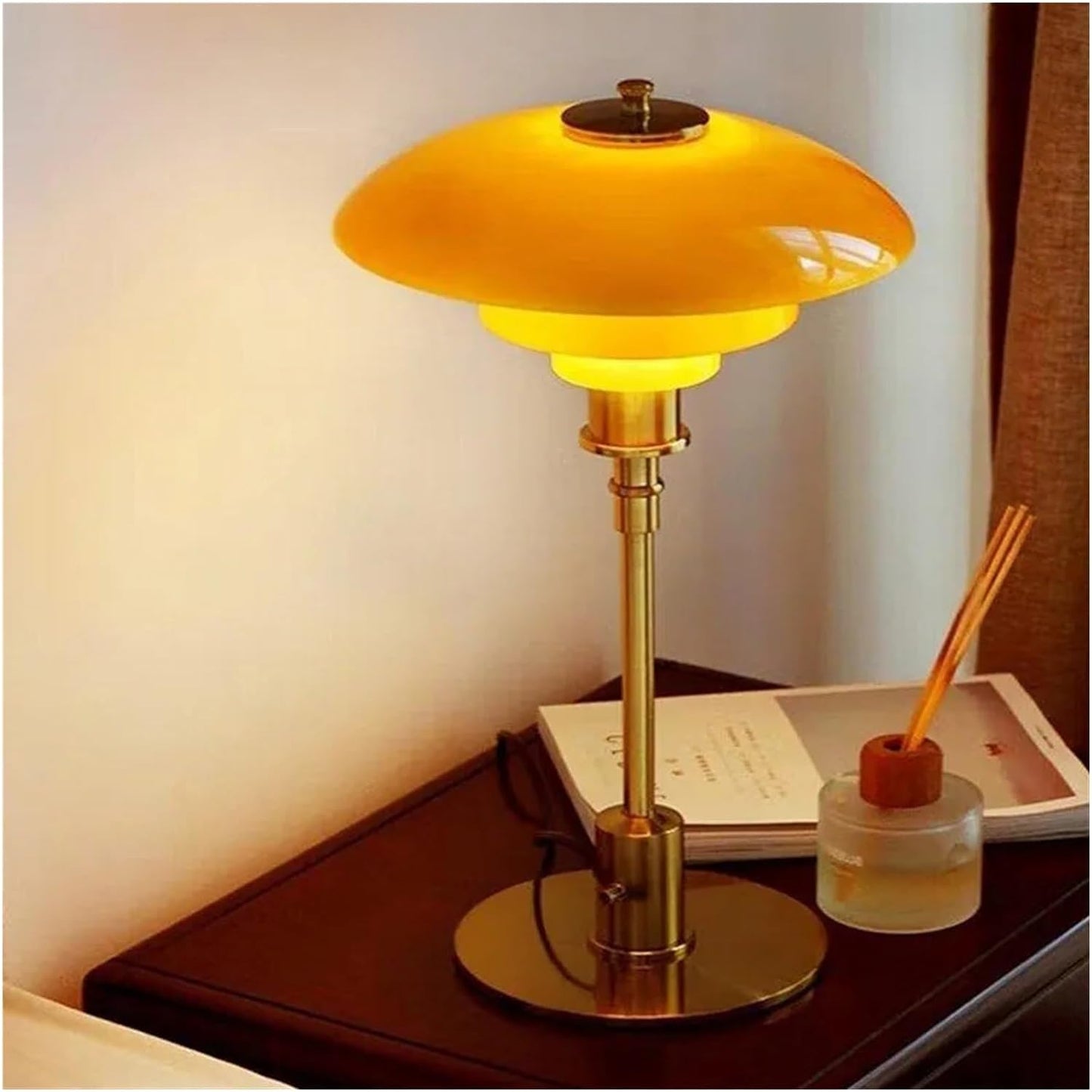 Lena Designer Nordic LED Table Lamp – Scandinavian Glass Accent Light for Modern Interiors