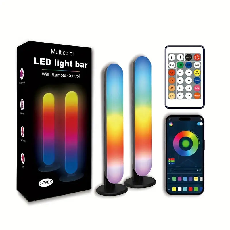 Smart RGBIC LED Light Bar Set – Sync Lights with Music for TV, Gaming & Ambience