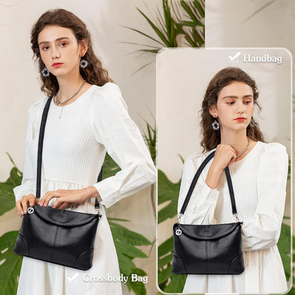 ChicLock | Stylish Anti-Theft Crossbody Bag – Elegant Vegan Leather Shoulder Purse with Hidden Pocket
