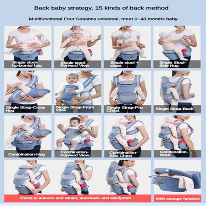 3-in-1 Ergonomic Baby Carrier with Storage Pouch – Soft Cotton Newborn to Toddler Carrier