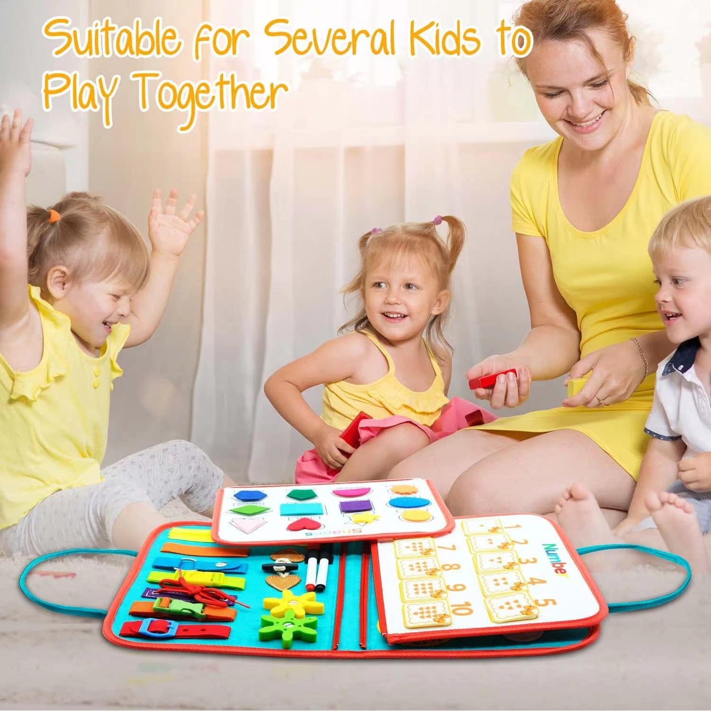 WonderBook Educational Quiet Book – Montessori-Inspired Learning for Toddlers & Young Children