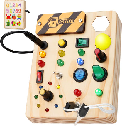 Montessori Toddler Busy Board – Creative Light-Up Educational Toy for Ages 1–6