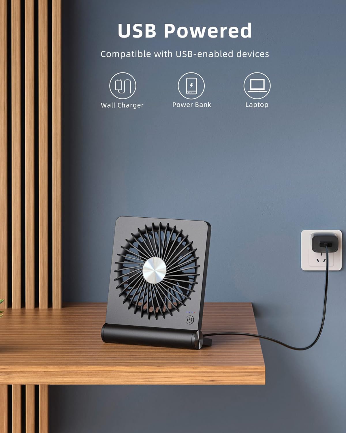 Starker Wind Ultra-Quiet Compact Desk Fan – Powerful & Silent Cooling