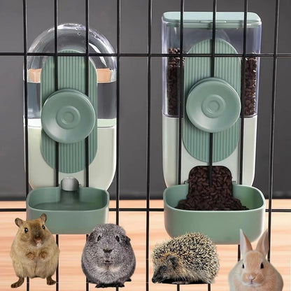 BunnyMate Automatic Rabbit Food & Water Dispenser Set – Cage Mountable Feeder for Small Pets