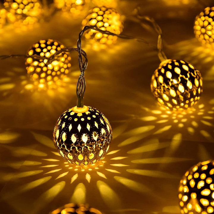 Moriluxe – Moroccan Style Solar String Lights with Warm White Glow & Weatherproof Design
