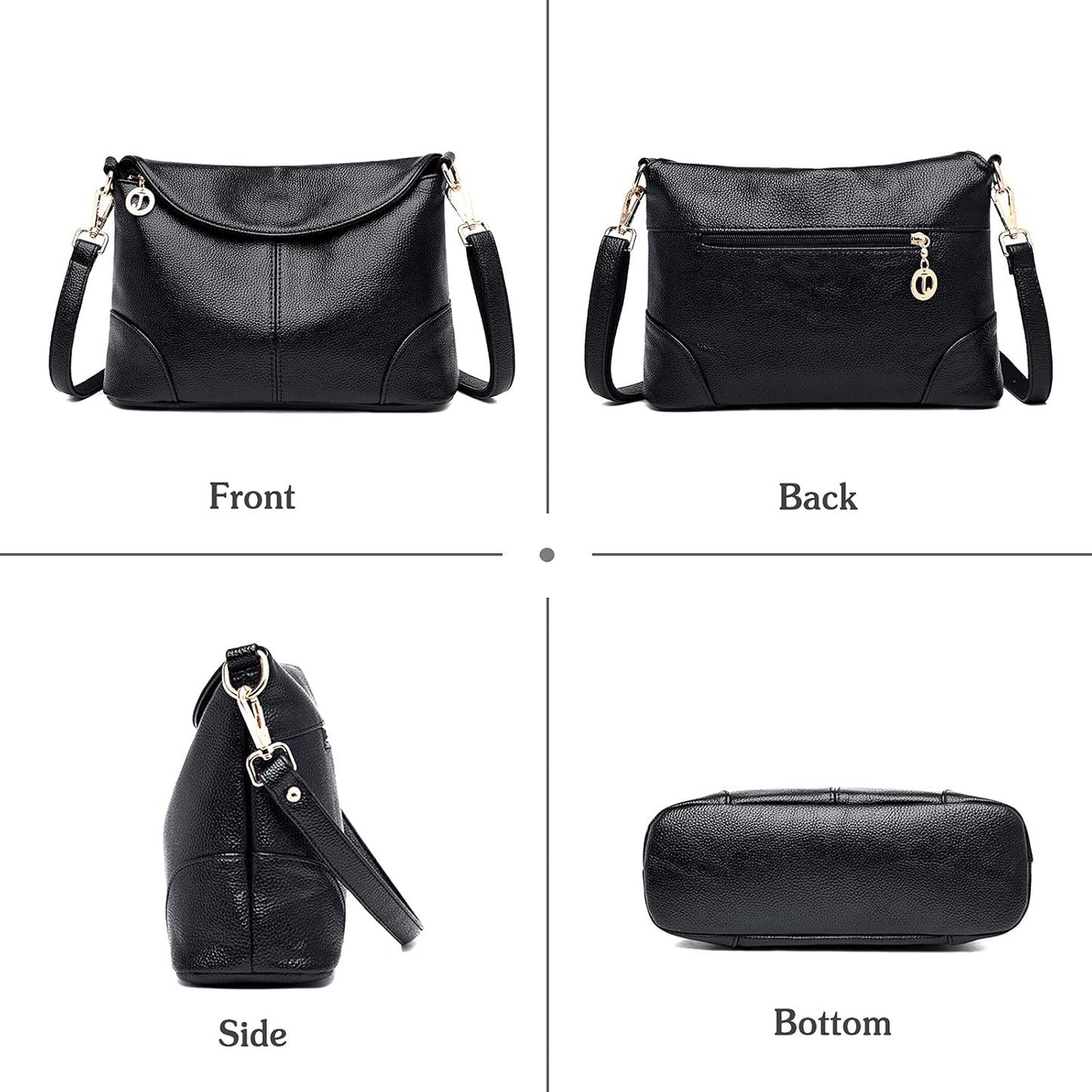 ChicLock | Stylish Anti-Theft Crossbody Bag – Elegant Vegan Leather Shoulder Purse with Hidden Pocket