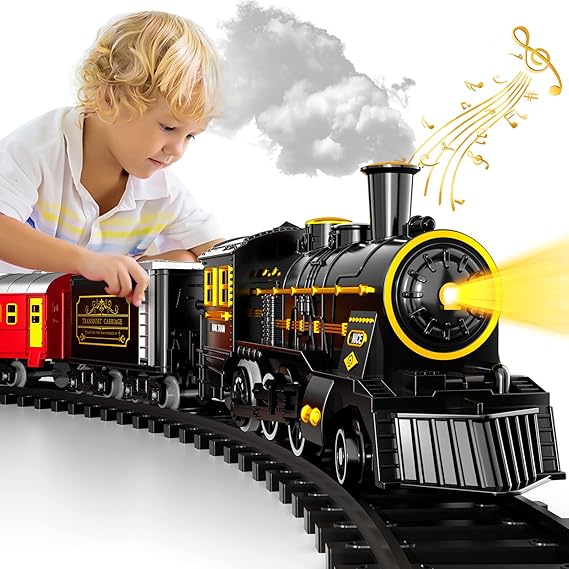 PlayTrain – Classic Steam Train Set for Kids | Imaginative Railway Play
