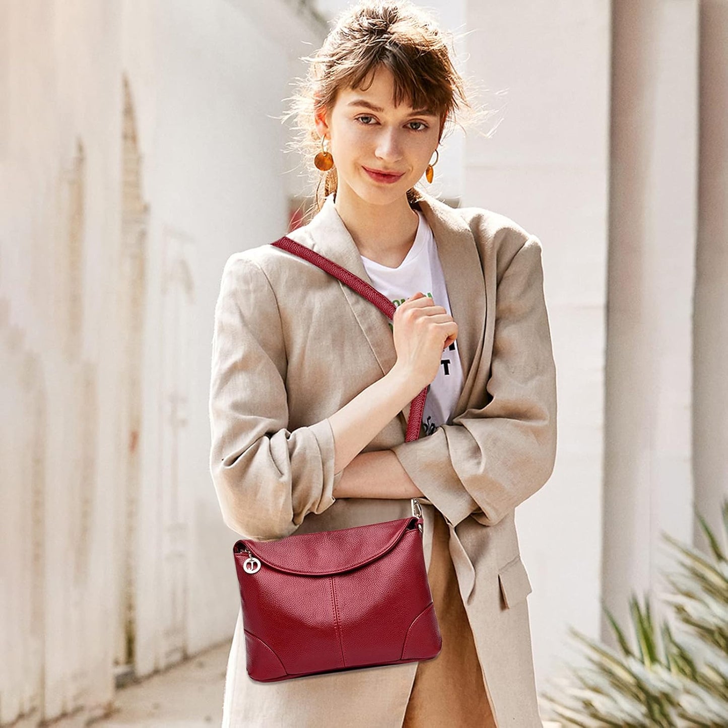 ChicLock | Stylish Anti-Theft Crossbody Bag – Elegant Vegan Leather Shoulder Purse with Hidden Pocket