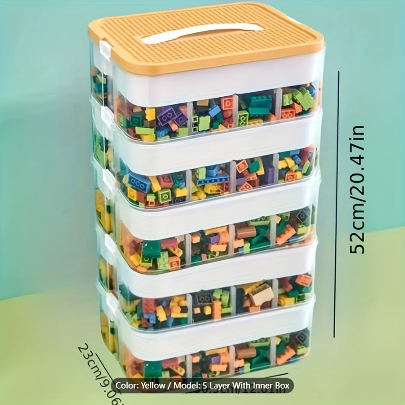 Stackable Storage Organizer Box with Lid – Multi-Layer Storage for Toys, Snacks & Everyday Essentials