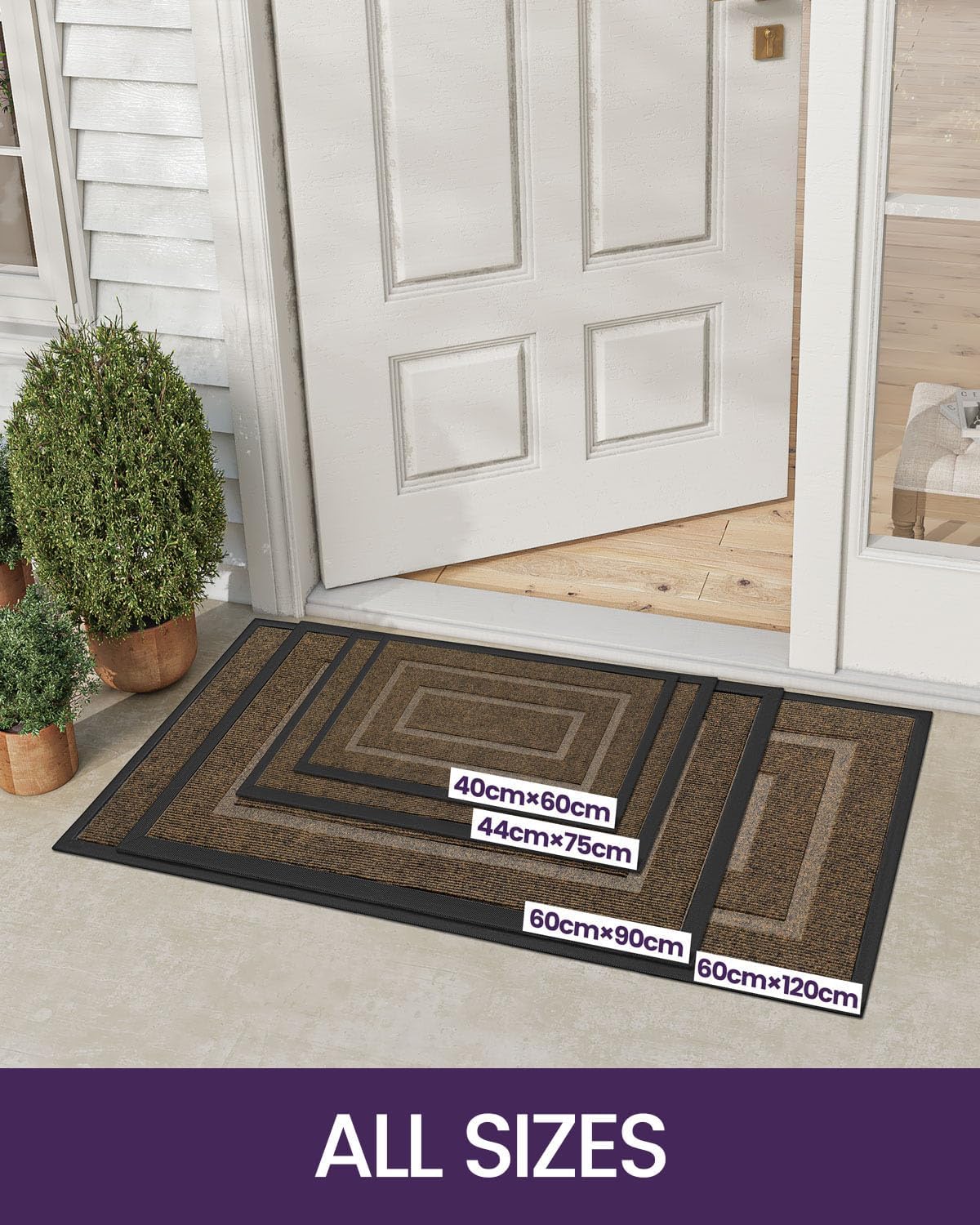 Heavy-Duty Indoor Outdoor Doormat – Waterproof, Non-Slip & Dirt-Resistant Entry Mat