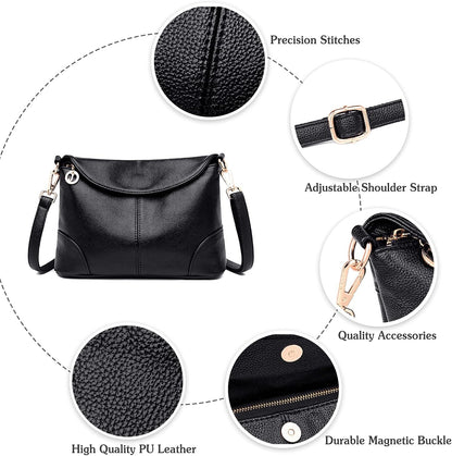 ChicLock | Stylish Anti-Theft Crossbody Bag – Elegant Vegan Leather Shoulder Purse with Hidden Pocket